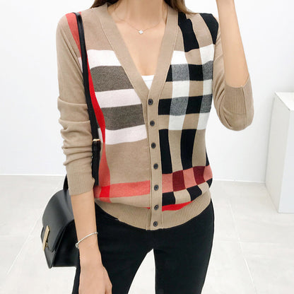 Elegant Female Korean Knit Sweater Cardigan Sweater Women Jacket