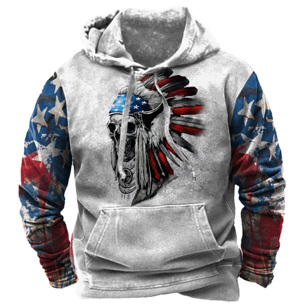 Cute Men's Urban 3D Digital Printing Sweater Male