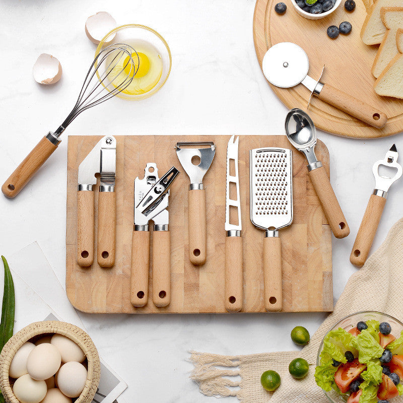 Creative Kitchen utensil Gadget Wooden Handle For Cooking