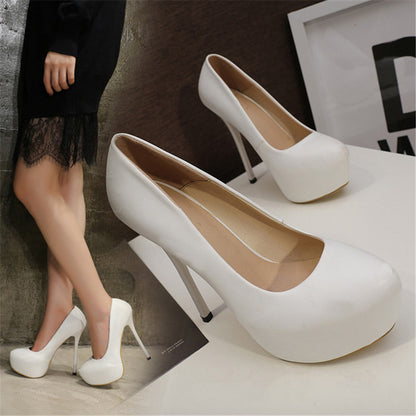 Women's Comfy Super high heel 2023 stiletto shoes White 43