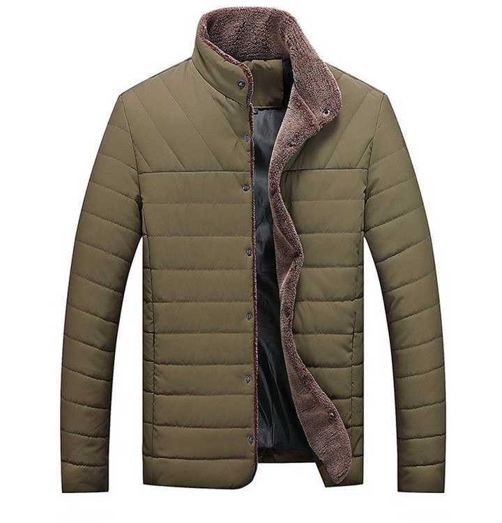 Trending Urban Casual Men's Warm Winter Jacket Fashion 2023 Green L