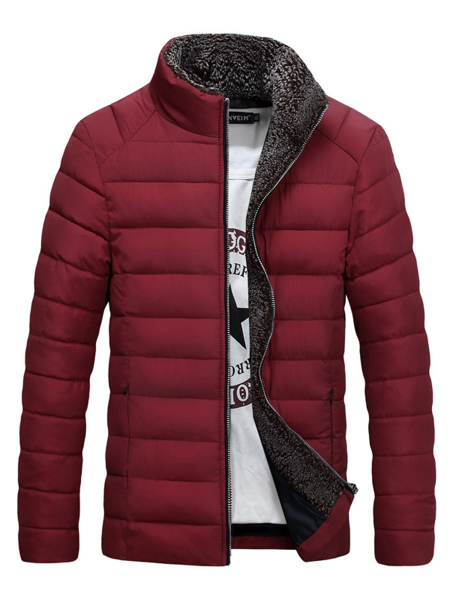 Trending Urban Casual Men's Warm Winter Jacket Fashion 2023 Red M