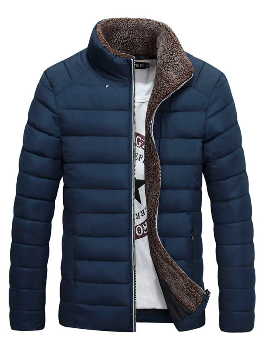 Trending Urban Casual Men's Warm Winter Jacket Fashion 2023 Blue A L