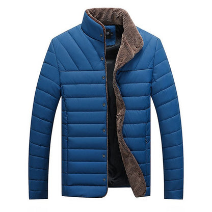 Trending Urban Casual Men's Warm Winter Jacket Fashion 2023 Blue XXL