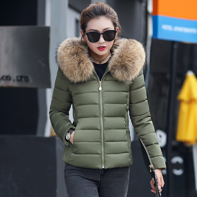 Lovely Comfy Women's Slim Cotton Padded Jacket Coat 2023 Army Green L