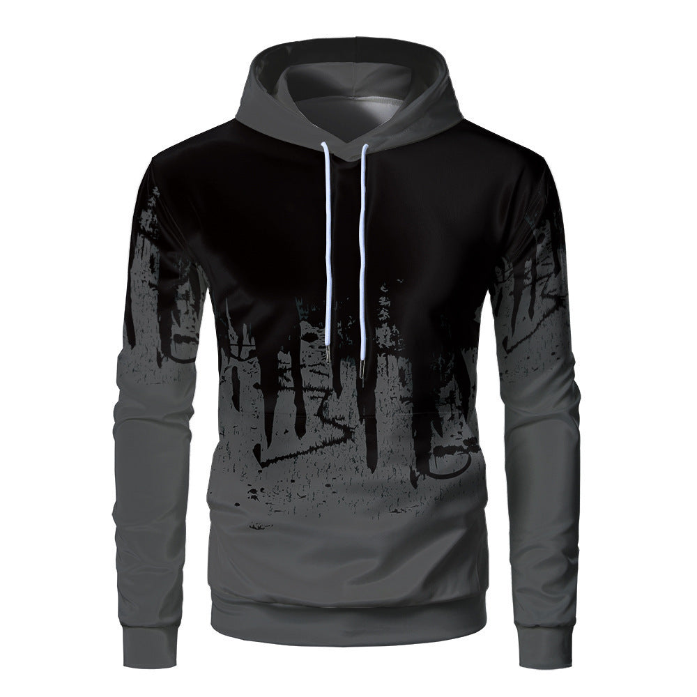 Trendy Urban Sports Hooded Tracksuit Sweatshirt For Men Gray M