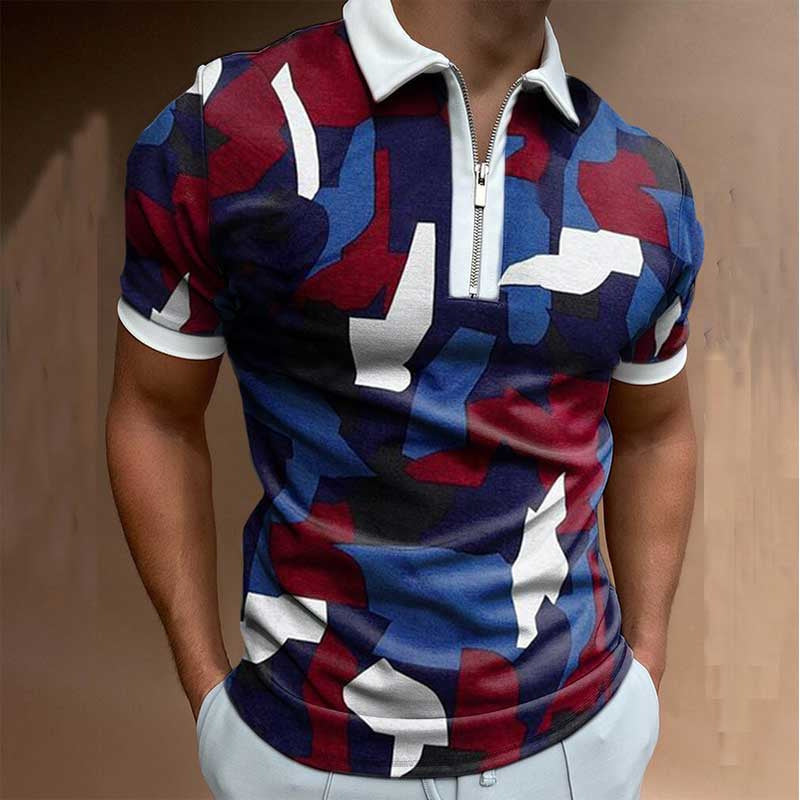 Cute Men's Solid Polo Summer Top Shirts 2023 1Style M