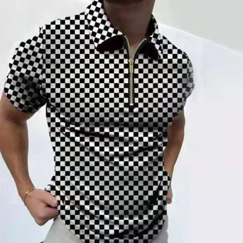 Cute Men's Solid Polo Summer Top Shirts 2023 10Style M