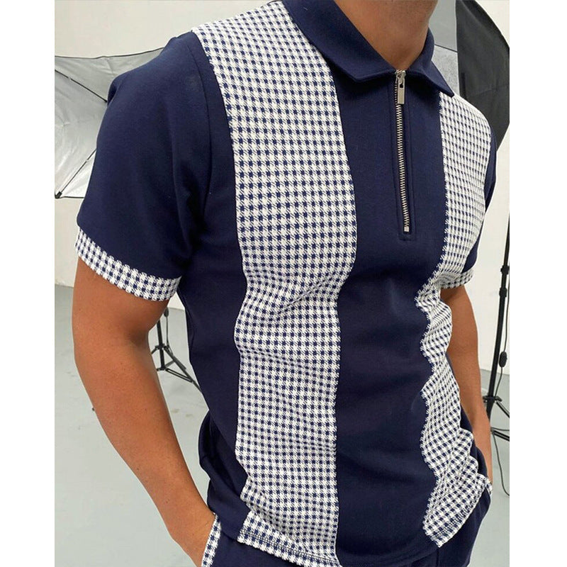 Cute Men's Solid Polo Summer Top Shirts 2023 13Style M