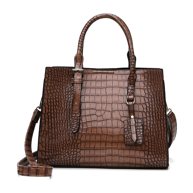 Gorgeous Women's Large Capacity Solid Color Pu Single Shoulder Bag Female 2023 Brown