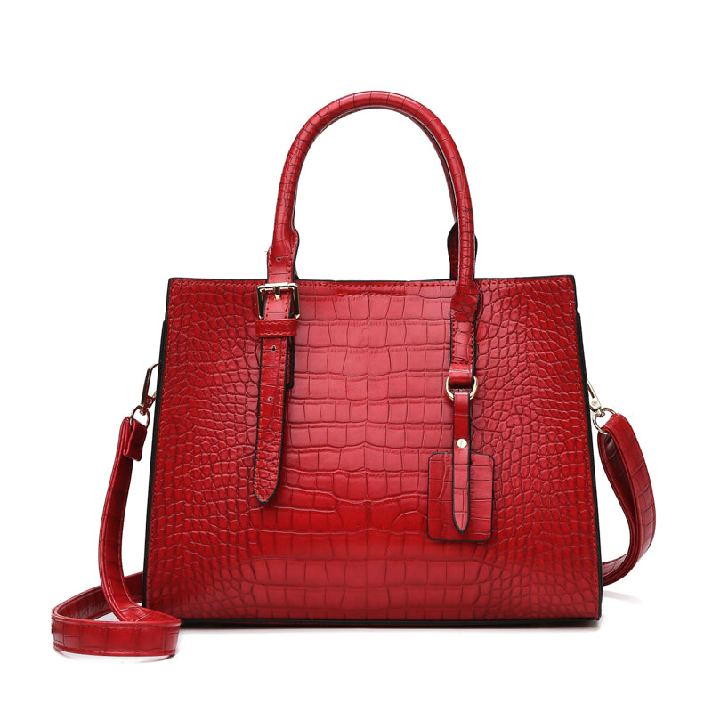 Gorgeous Women's Large Capacity Solid Color Pu Single Shoulder Bag Female 2023 Red