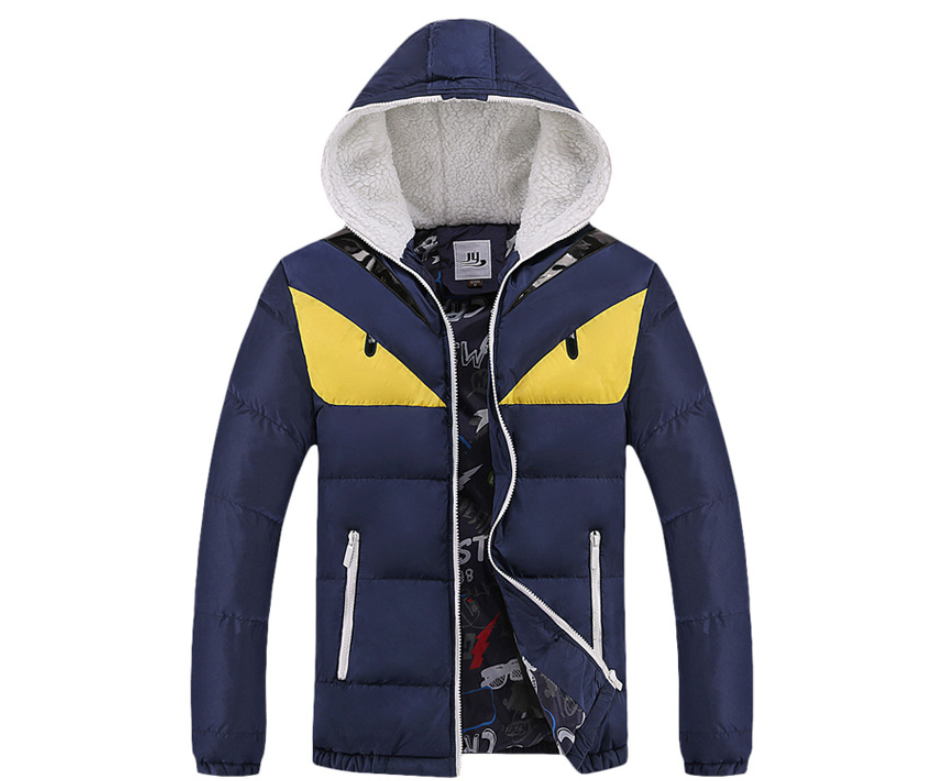 Warm Cute Casual Hooded Fashion 2023 for Men 18 - 24 Blue L