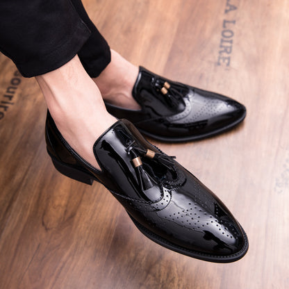 Cute Men's Office Wedding Leather Shoes 2023 Black 44