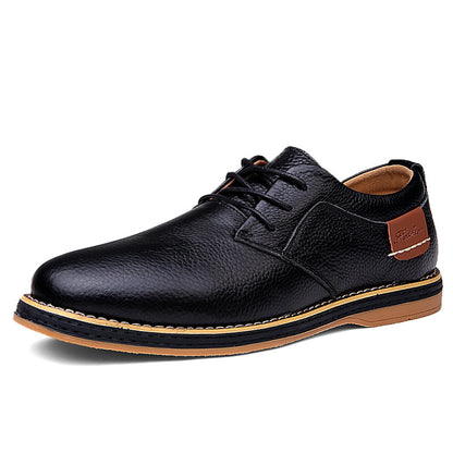 Large Size Leather Shoes Men 48 Leather British Shoes Men Black 38