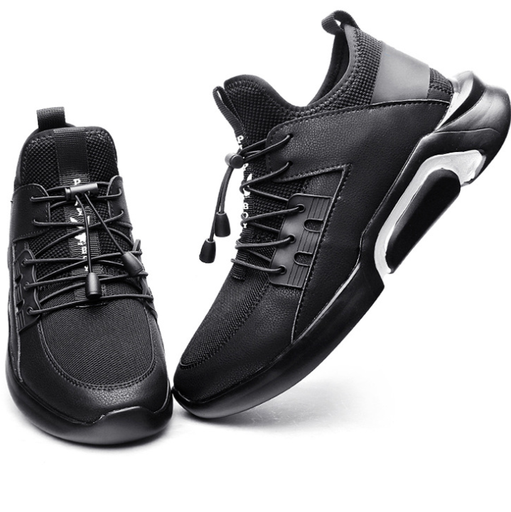 Male sneaker student breathable running shoes leisure shoes Black 39 yards