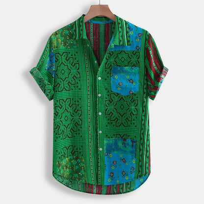 Holiday style beach shirt Green 3XL