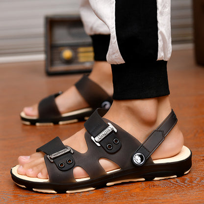 Slippers Men Sandals Flip Flops Men Black 37