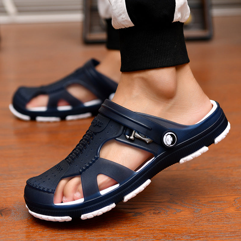 Slippers Men Sandals Flip Flops Men Navy B 38