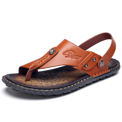 Elegant All-match Beach Sandals And Slippers For Men Brown 38