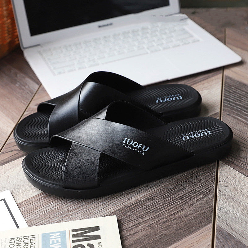 Cute Men's Summer Slippers Casual Outdoor Cool Black 40