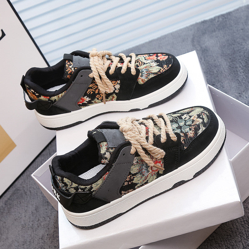 Women's New Fashion Sports Casual Shoes Shore Flower 35