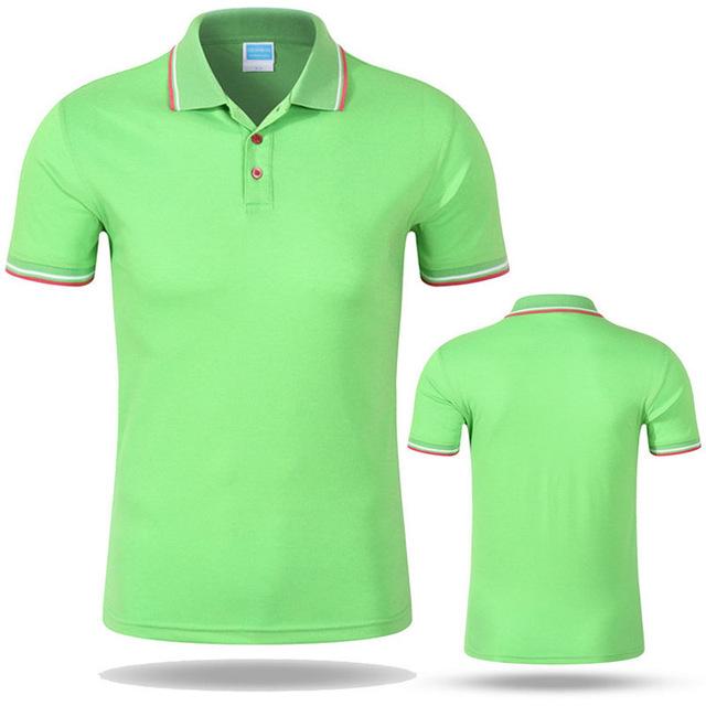 Men Casual Design Polo Shirt Light Green 3XL