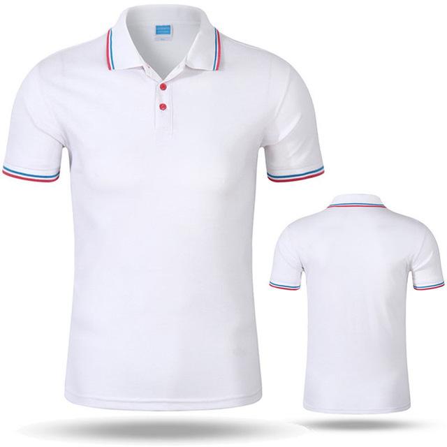 Men Casual Design Polo Shirt White 3XL