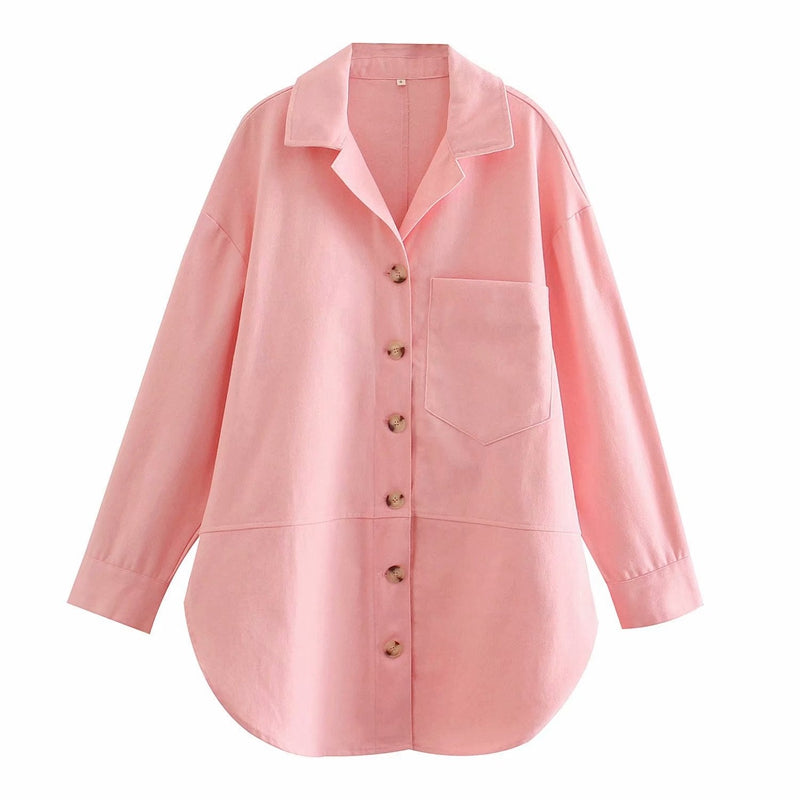 All-match Women's Summer New Fashion Casual Jacket Jacket Pink L