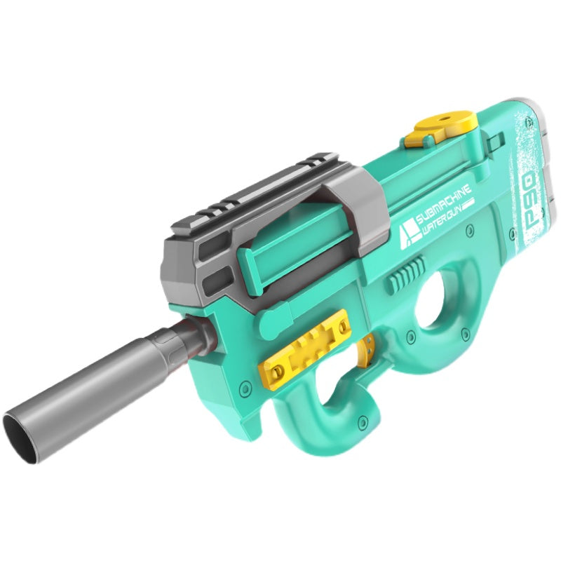 Automatic Electric Water Gun Toys Shark High Pressure Outdoor Summer Beach P90 Green