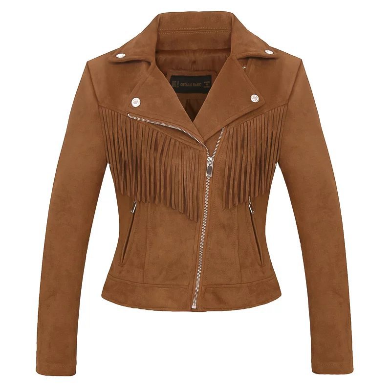 Elegant Women's Casual Urban Jacket Coffee L