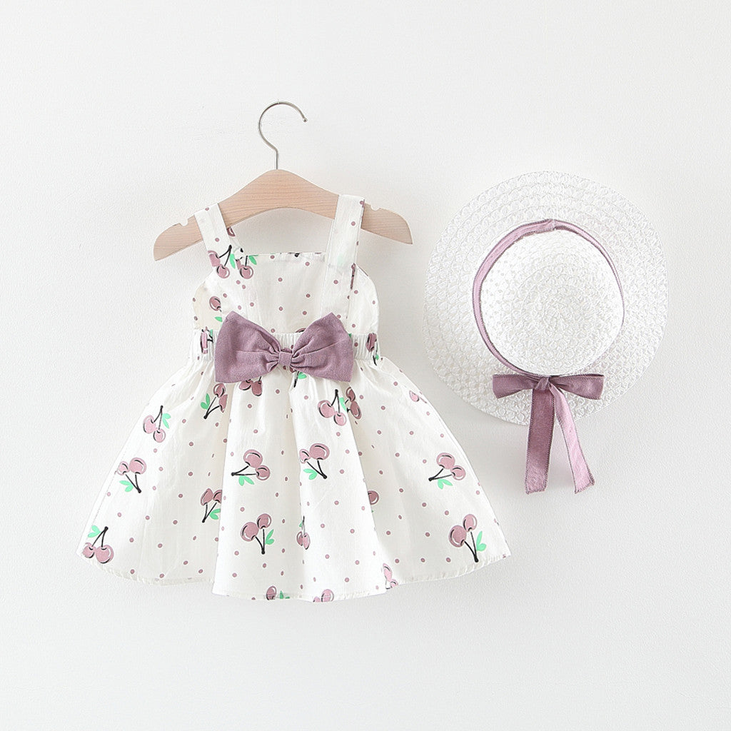 Girls Baby Dress Girls Summer Princess Dress Purple 73cm