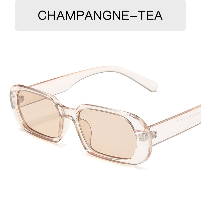 Women's Retro Small Frame Fashion Sunglasses Champagne No