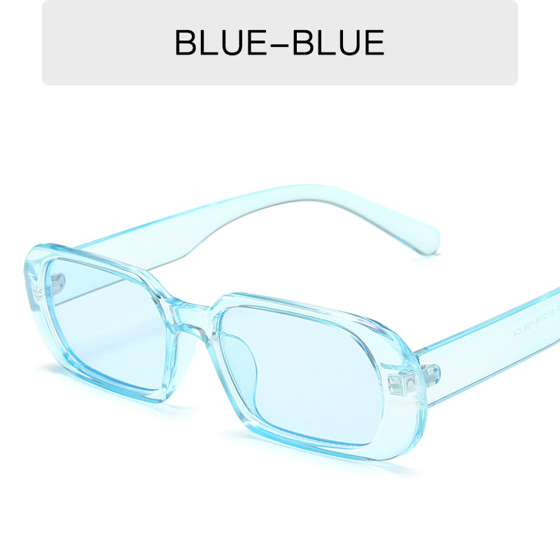 Women's Retro Small Frame Fashion Sunglasses Light blue No