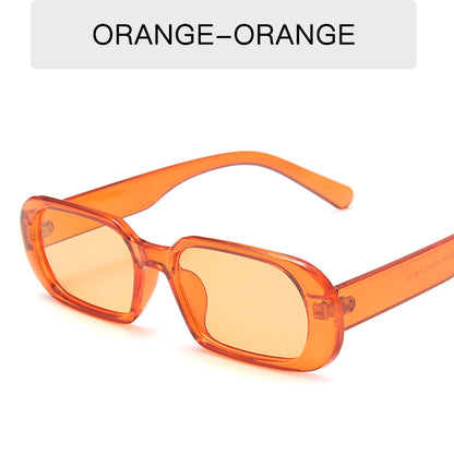 Women's Retro Small Frame Fashion Sunglasses Orange No