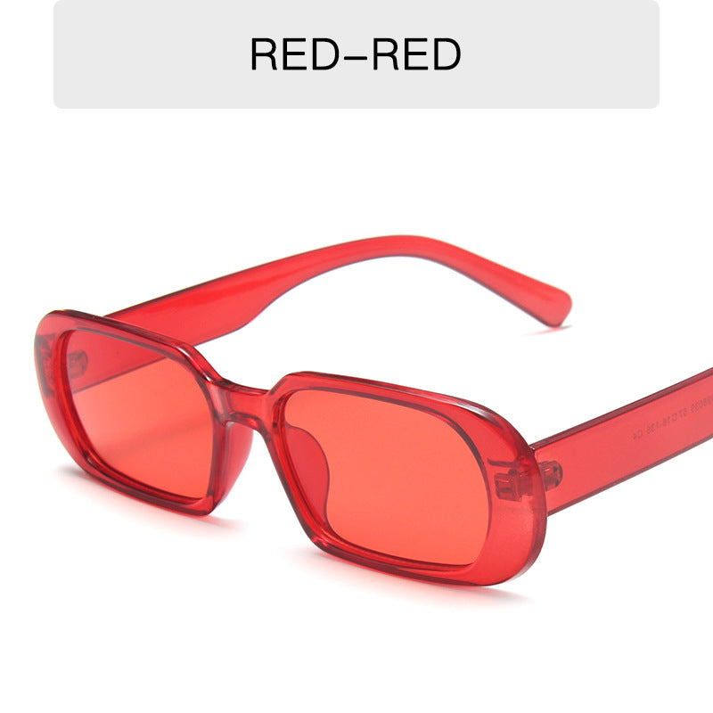 Women's Retro Small Frame Fashion Sunglasses Red No