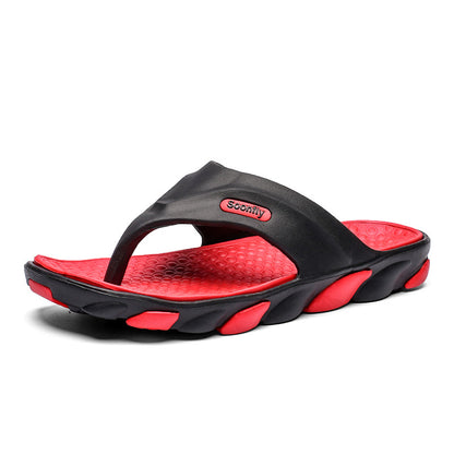 Outdoor Non-Slip Sandals And Slippers Casual Men Black red 40