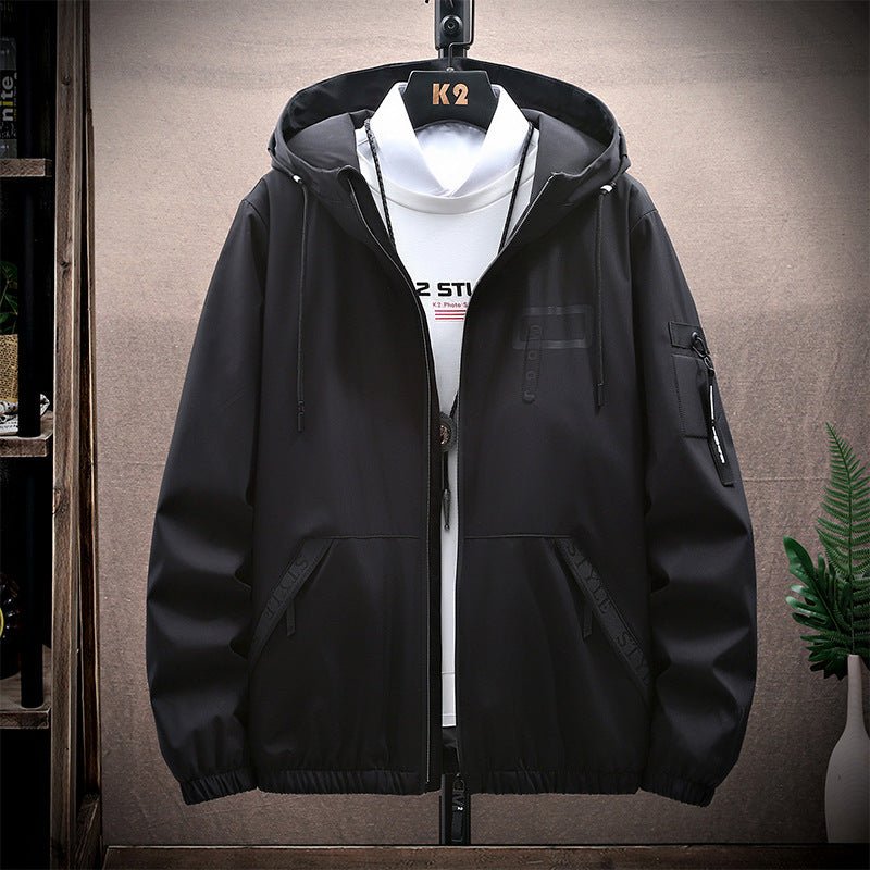 Summer Jacket Men's Jacket Men's Work Clothes Black L