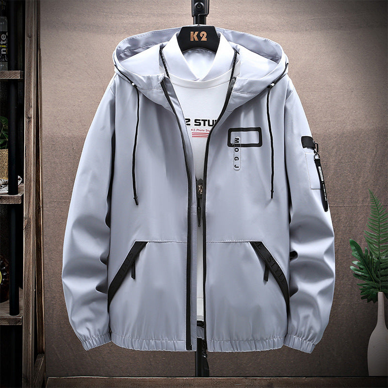 Summer Jacket Men's Jacket Men's Work Clothes Grey L