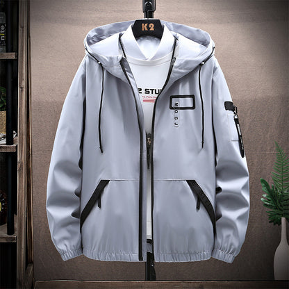 Summer Jacket Men's Jacket Men's Work Clothes Grey L