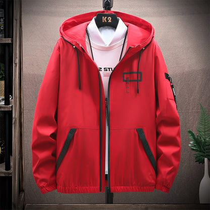 Summer Jacket Men's Jacket Men's Work Clothes Red 3XL