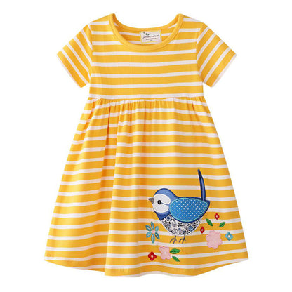 Lovely Girl's Comfy Summer Dress Yellow 80to90cm