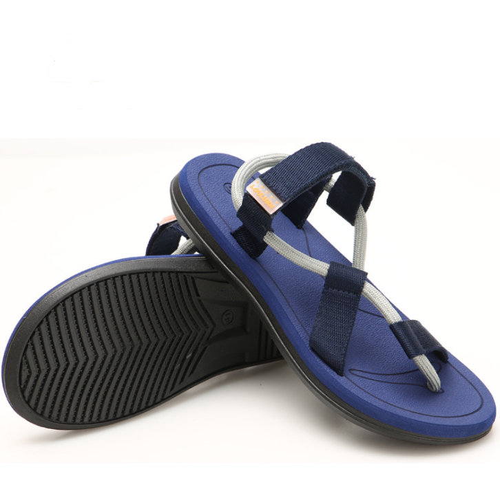 Men's Summer Comfy Slippers Velcro Dark blue 36