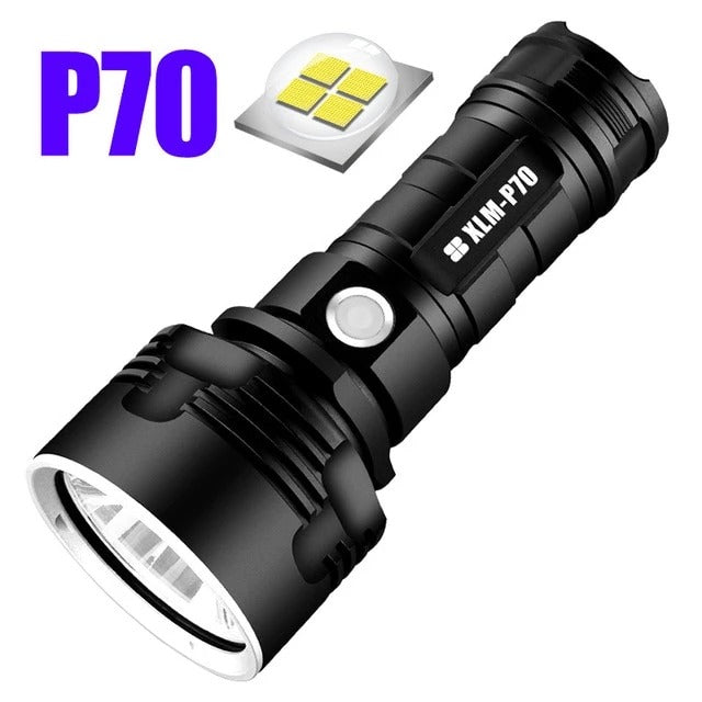 Strong Flashlight Focusing Rechargeable Super Bright LED Outdoor Xenon Lamp P20 No Battery