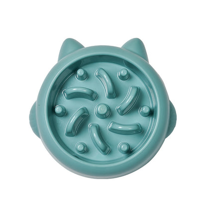 Pet Dog Cat Slow Feeder Bowls Anti Choking Slow Feeder Bowl Green