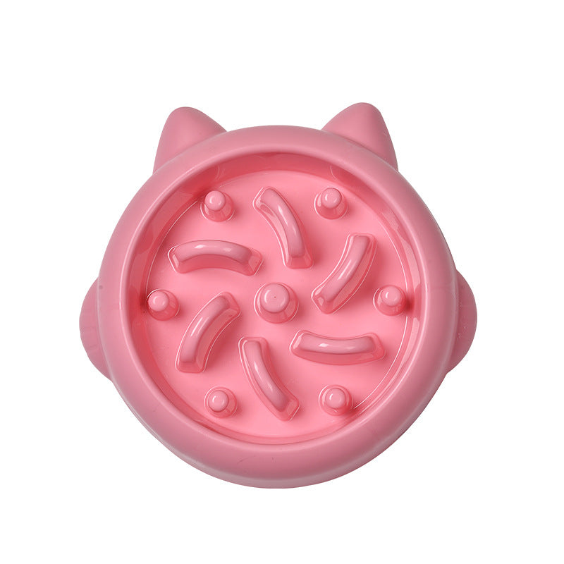 Pet Dog Cat Slow Feeder Bowls Anti Choking Slow Feeder Bowl Pink