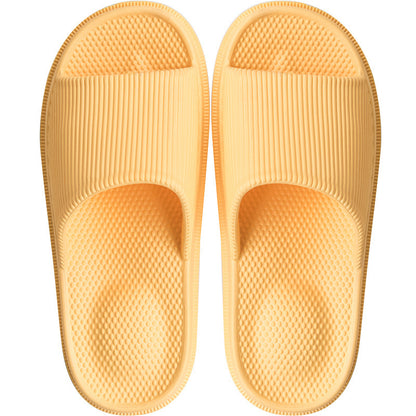 Home Men and Women Couple Massage Slippers Yellow 35