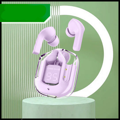 Wireless Bluetooth Headset Digital Display ENC Noise Reduction Wireless Purple