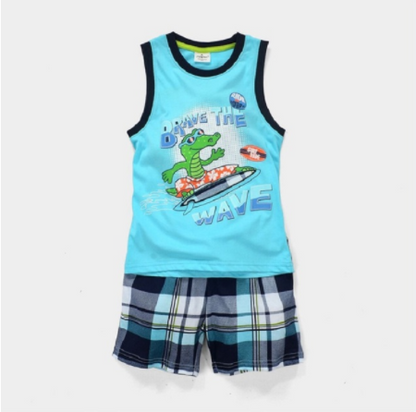 Children's Clothes Suits Summer Clothes for Boys Male Crocodile 2Y7Y1 hand6sets