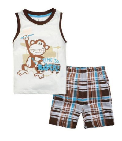 Children's Clothes Suits Summer Clothes for Boys Male monkey 2Y7Y1 hand6sets