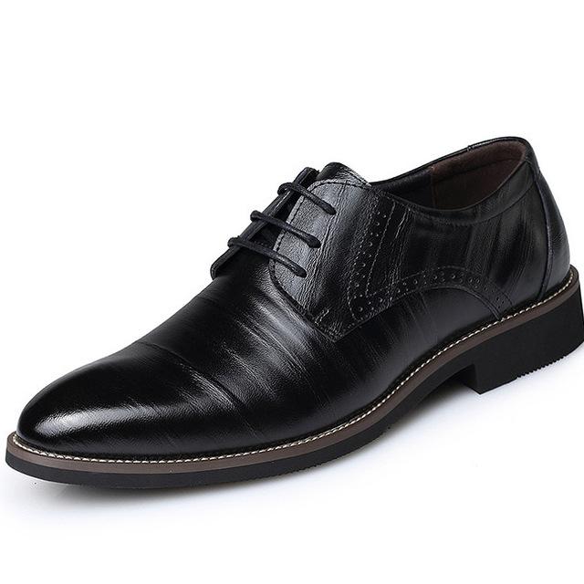 Elegant Men's Formal Wedding Office Shoes Black 40